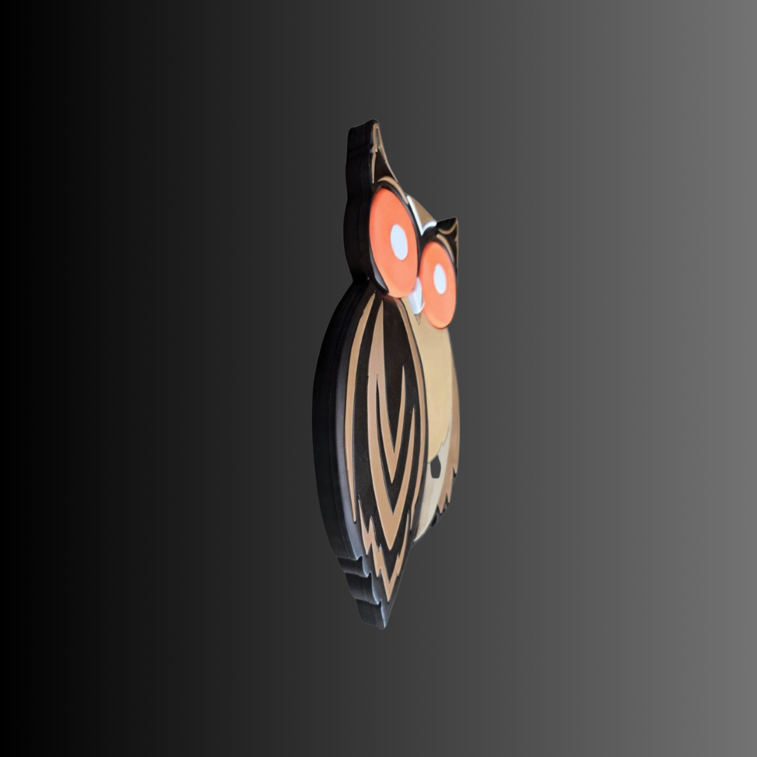 Hooter Owl 3D wood art