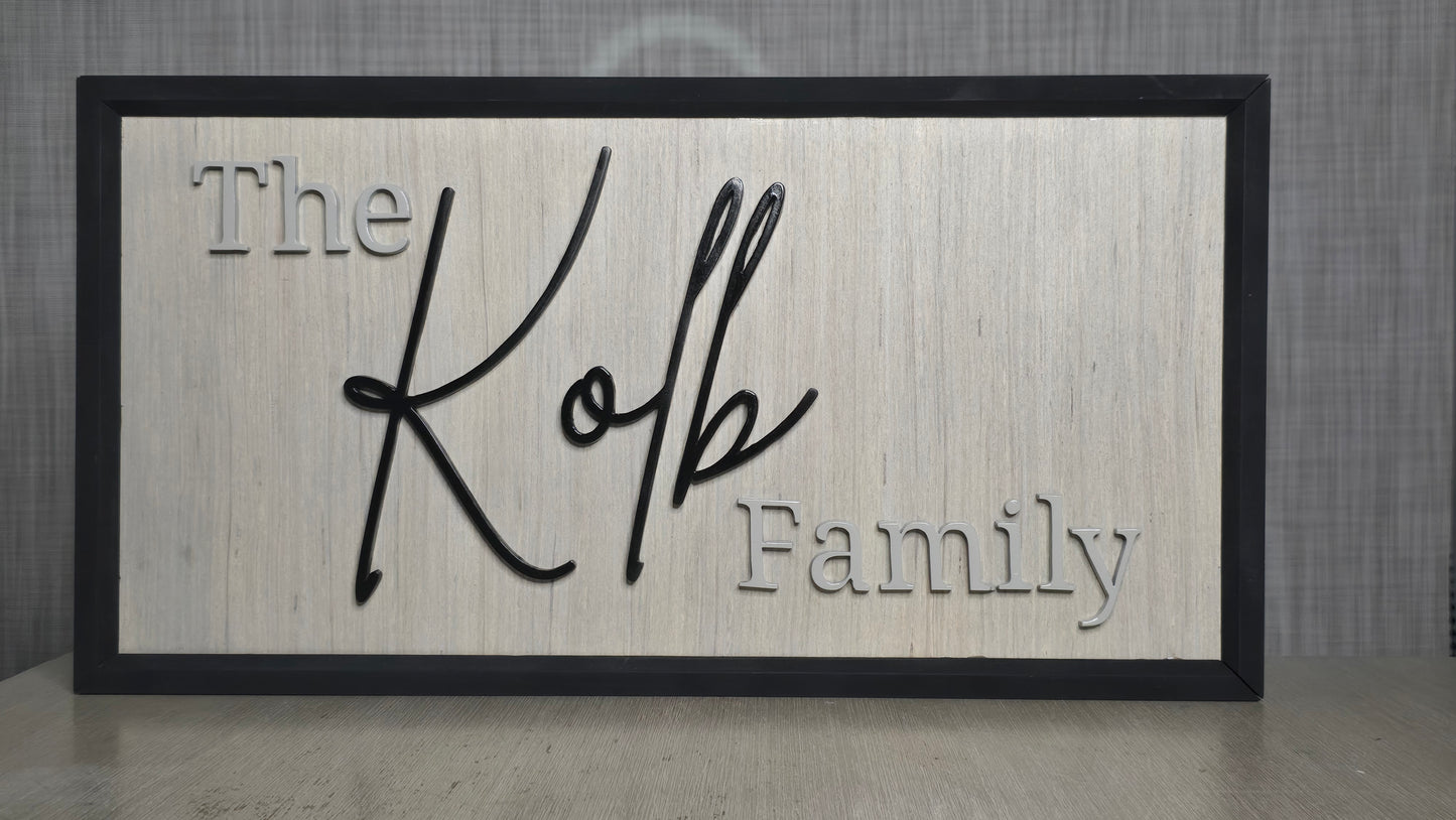 Family name sign