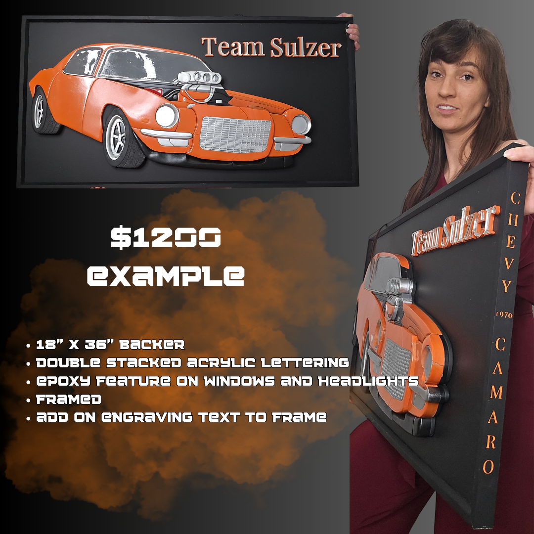🛠️ Custom 3D Vehicle Wall Art – Deposit for Personalized Quote