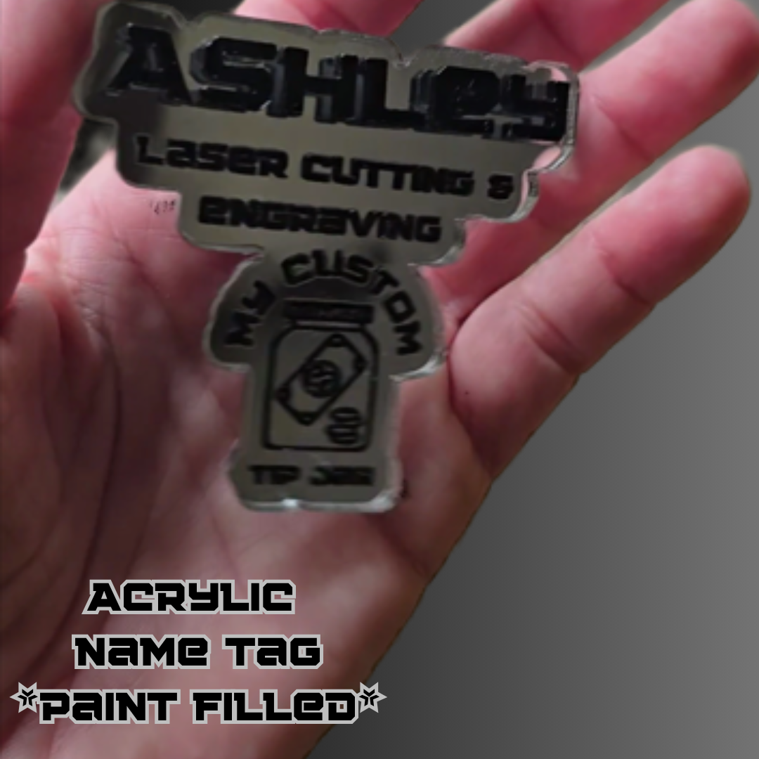 Custom 3D Acrylic Name Tag – Personalized, Layered, and Bold!