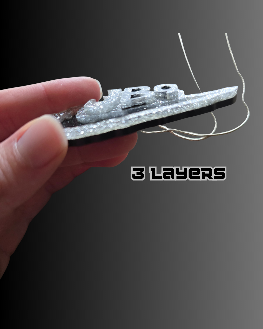 JB9 Acrylic pendant with chain