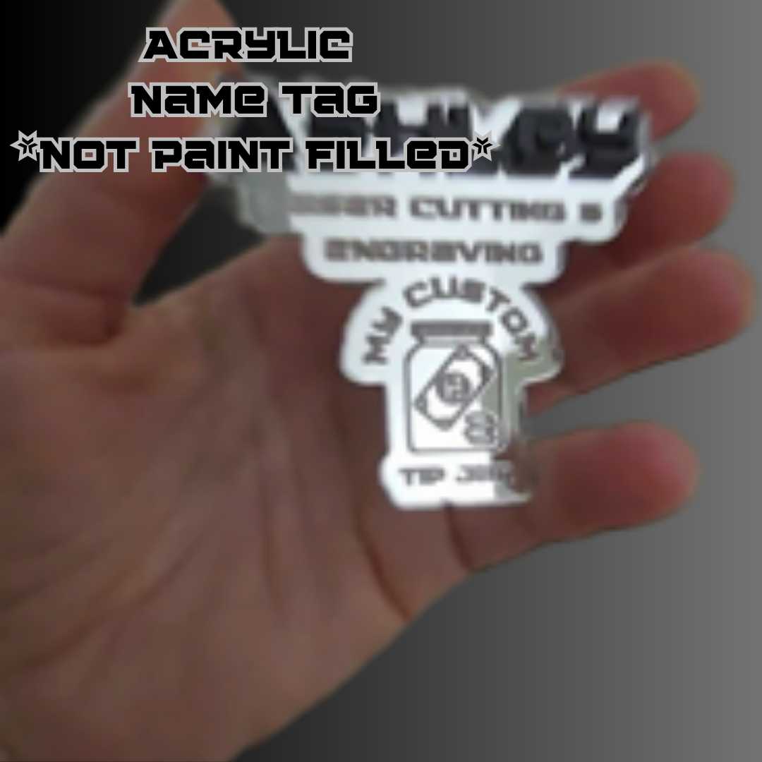 Custom 3D Acrylic Name Tag – Personalized, Layered, and Bold!