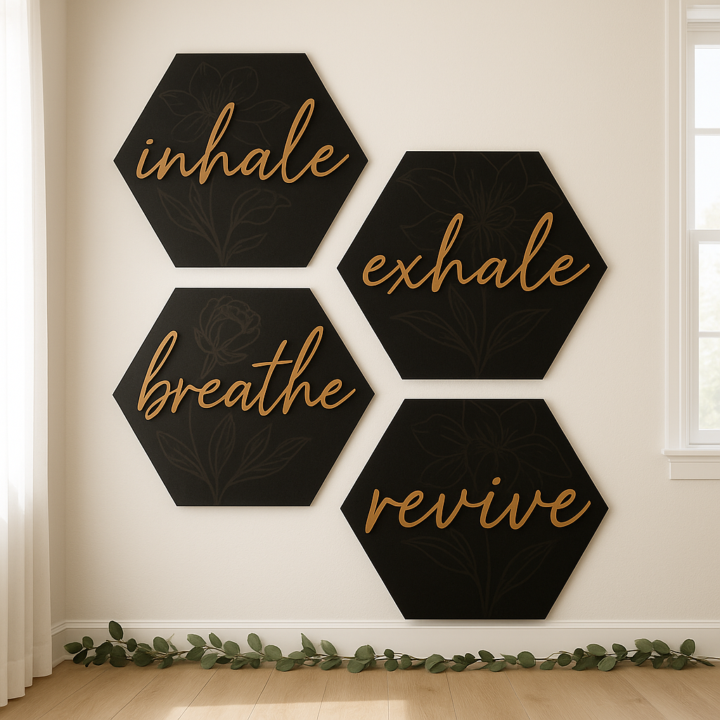 Hexagon wall art