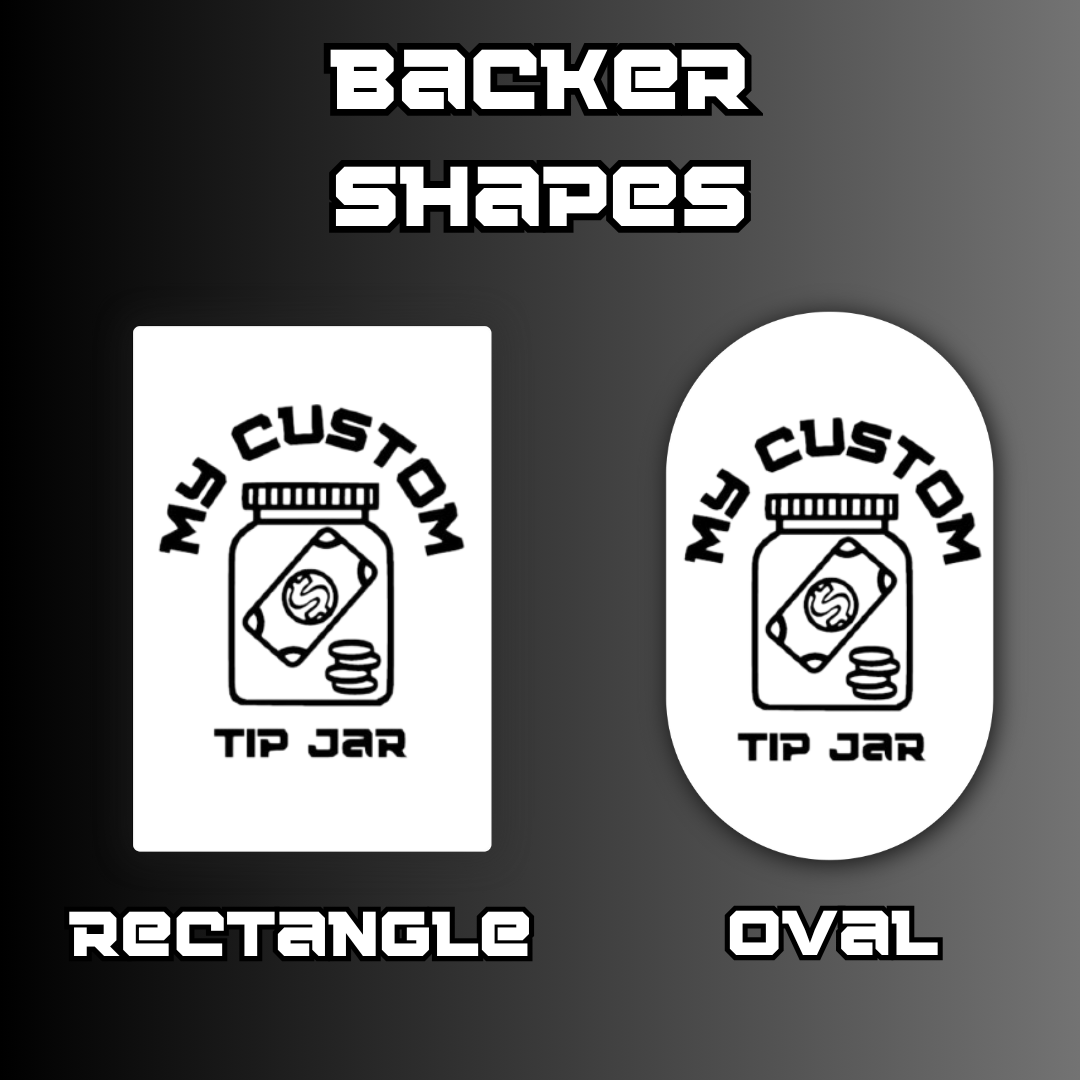 Acrylic logo sign (with optional stand) RECTANGLE, OVAL