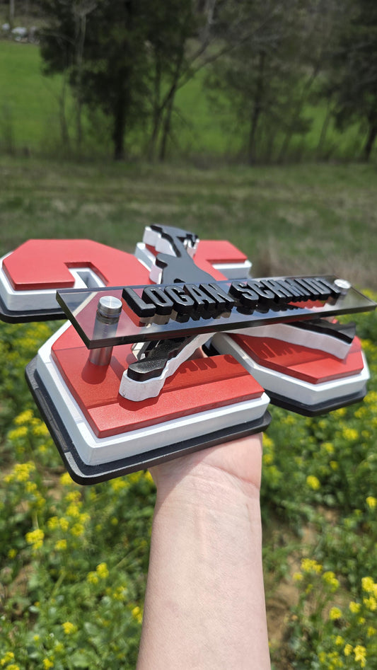 2026 Graduation Jumpman Plaque 5 layers customize with name and npc tap function school colors gift for senior