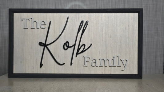 Family name sign