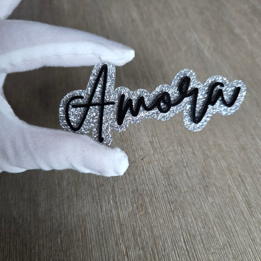 Acrylic name magnet