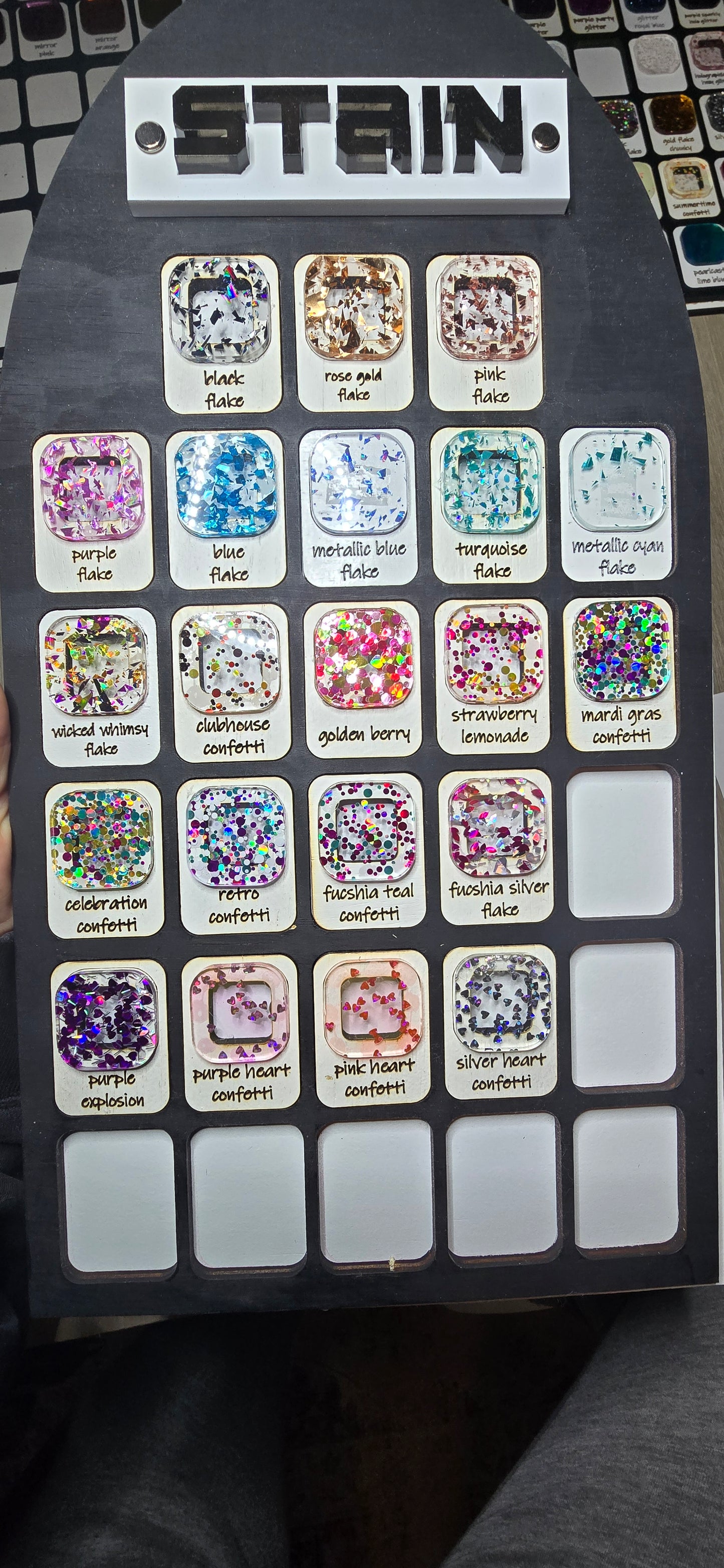 Custom Specialty Acrylic Letters - Mirror, Glitter, Iridescent, Flake, Ect.)