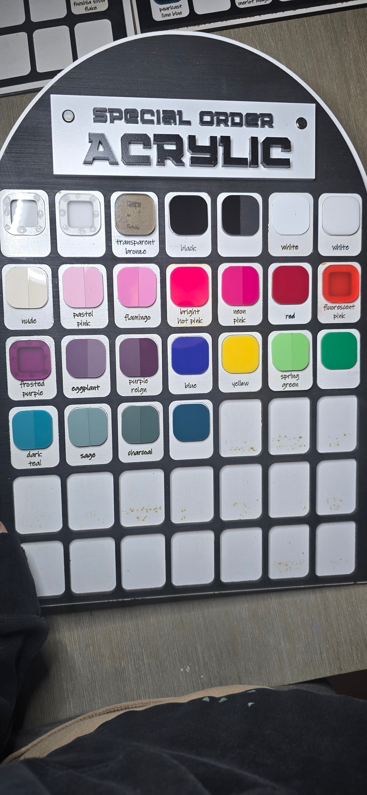 Custom Specialty Acrylic Letters - Mirror, Glitter, Iridescent, Flake, Ect.)