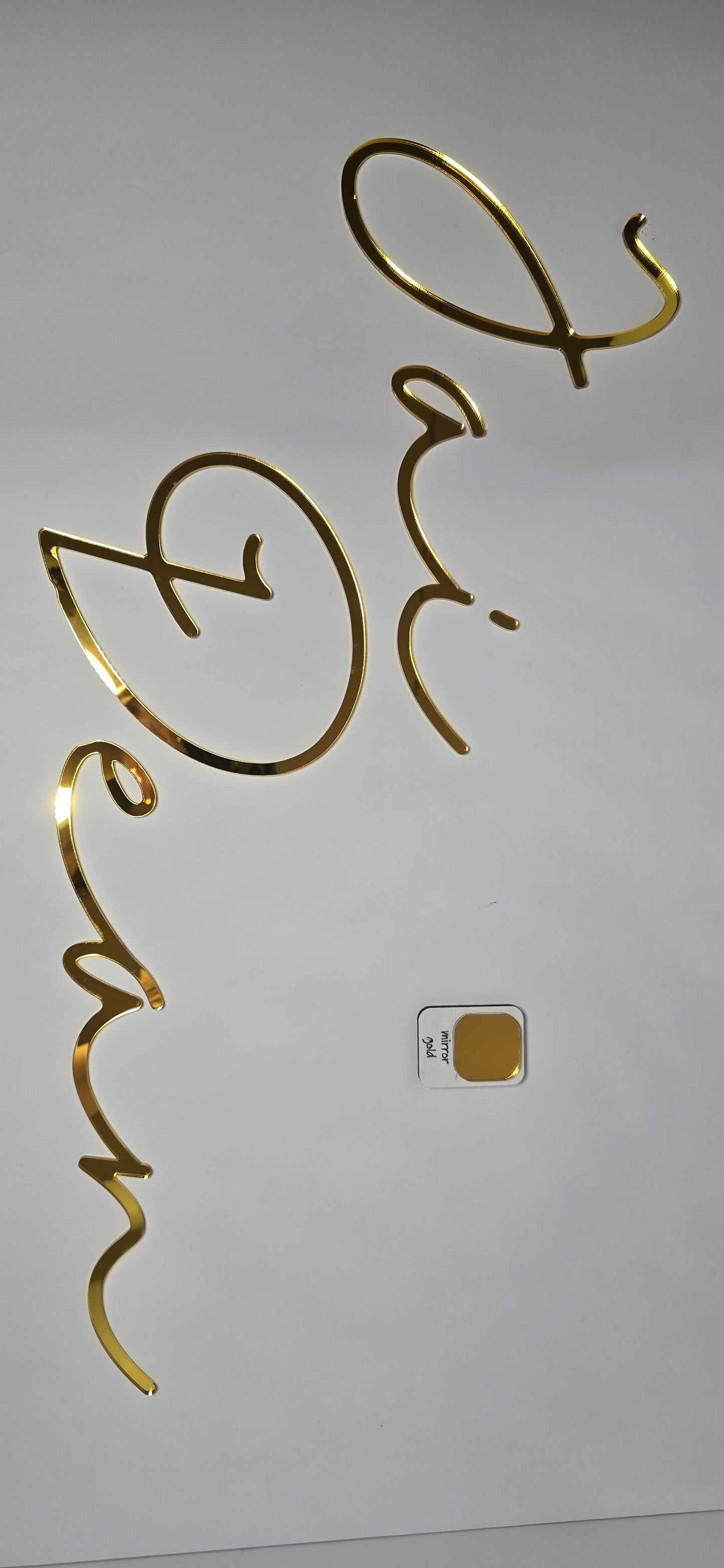 Direct to wall acrylic sign - Single Layer - Single Line