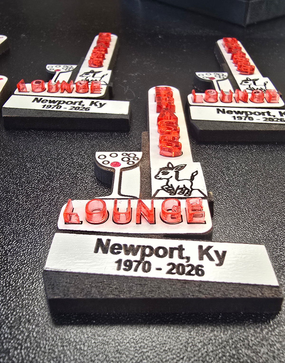 Mini Brass Lounge Sign Replica
