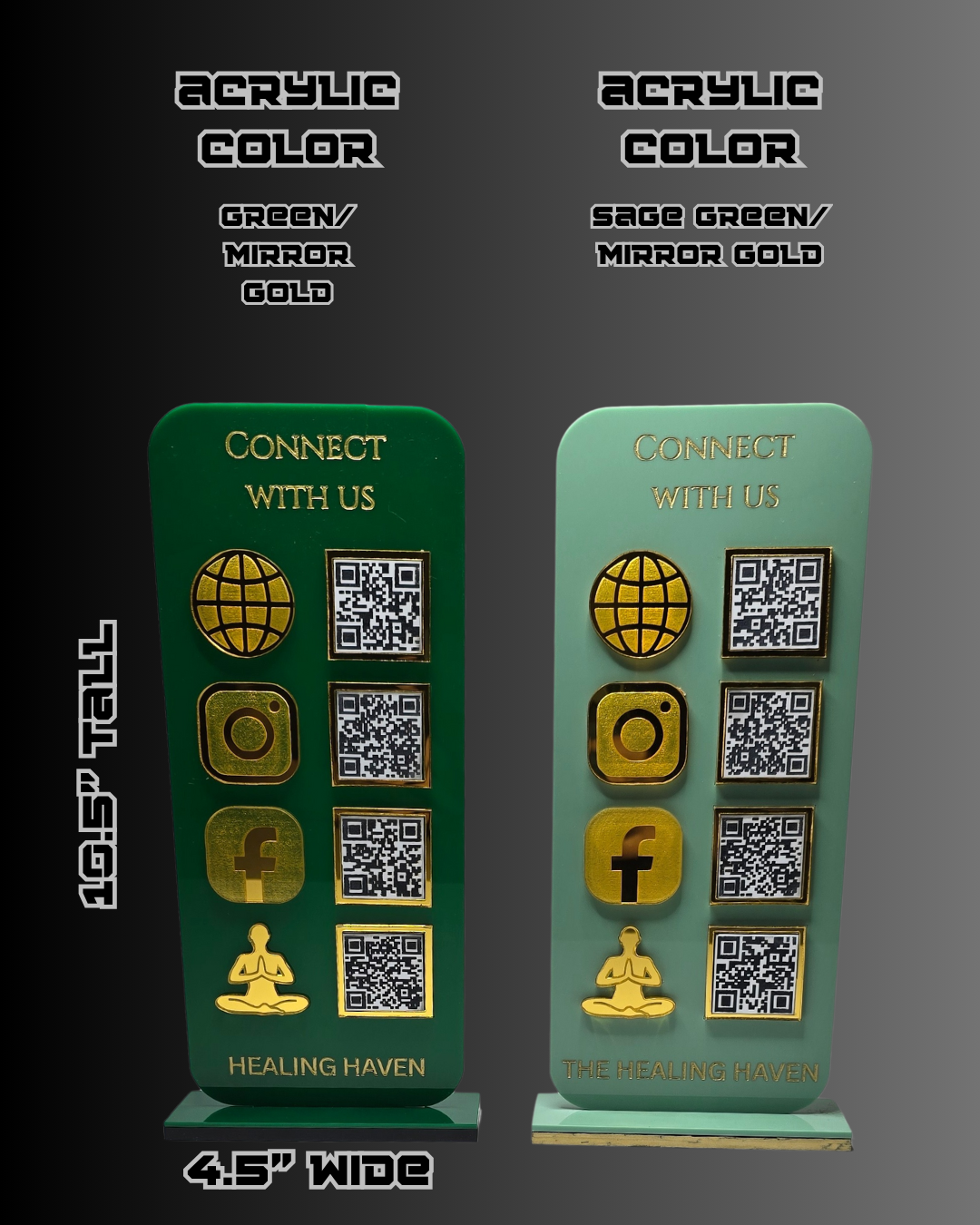 Custom Tabletop QR Code Sign