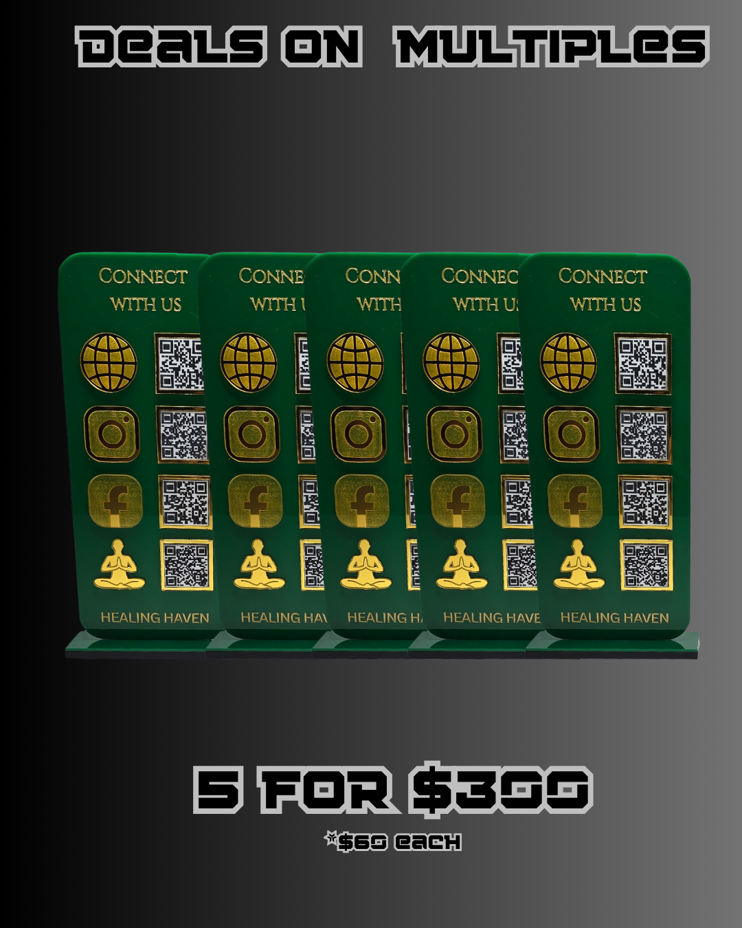 Custom Tabletop QR Code Sign