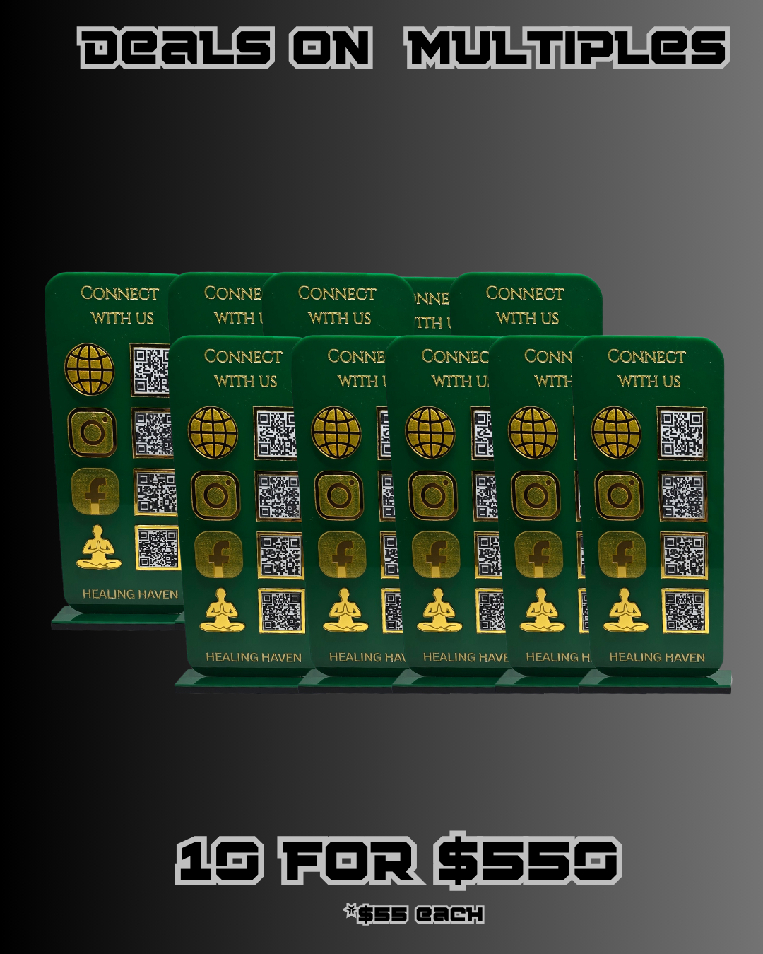 Custom Tabletop QR Code Sign