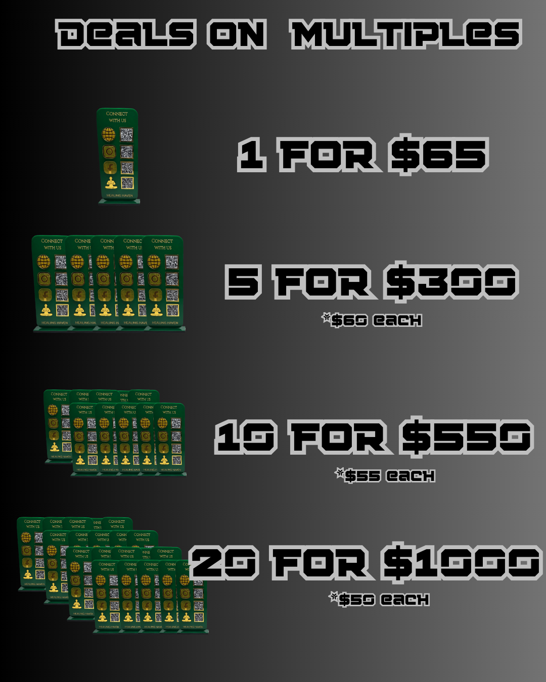 Custom Tabletop QR Code Sign