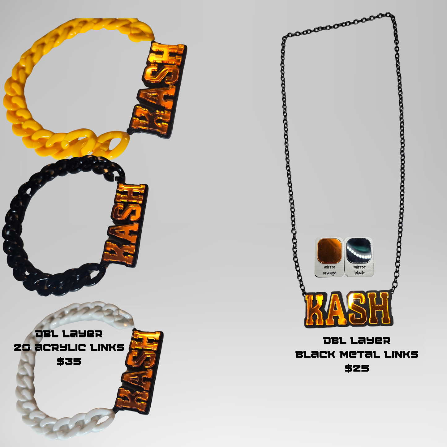 Personalized Acrylic Name Plate Necklace