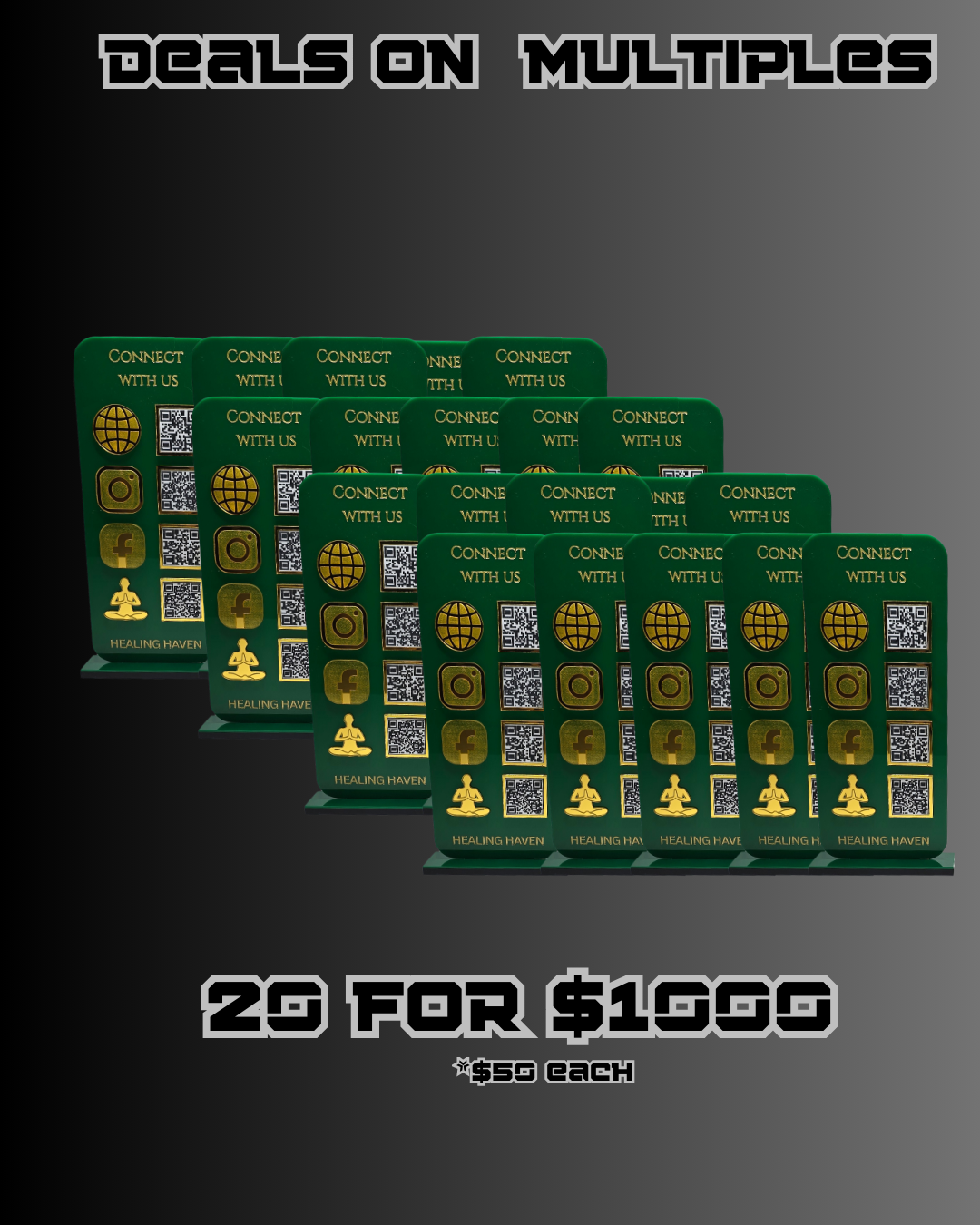 Custom Tabletop QR Code Sign