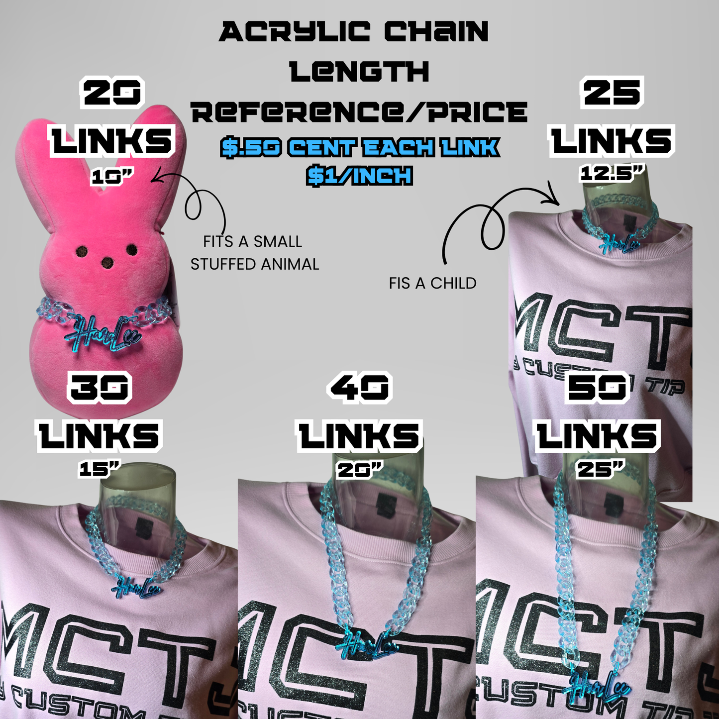 Personalized Acrylic Name Plate Necklace