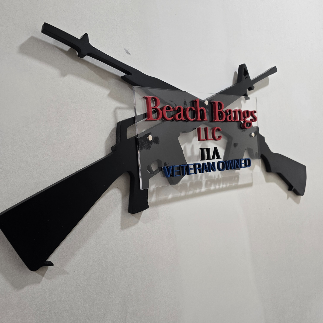 🪵 Custom Logo Wall Sign — Wood & Acrylic Blend