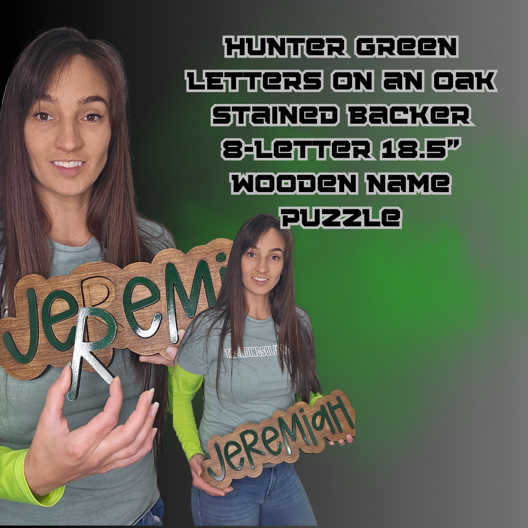 Custom Name puzzle - Wooden (optional message engraving on back)