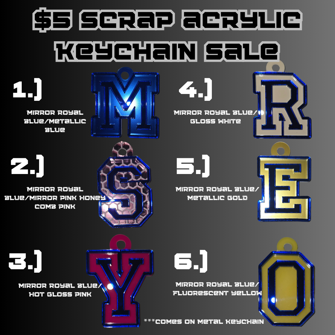 Scrap Keychains $5 scrap buster acrylic keychains – My Custom TIp Jar- custom wood art ...