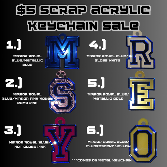$5 scrap buster acrylic keychains