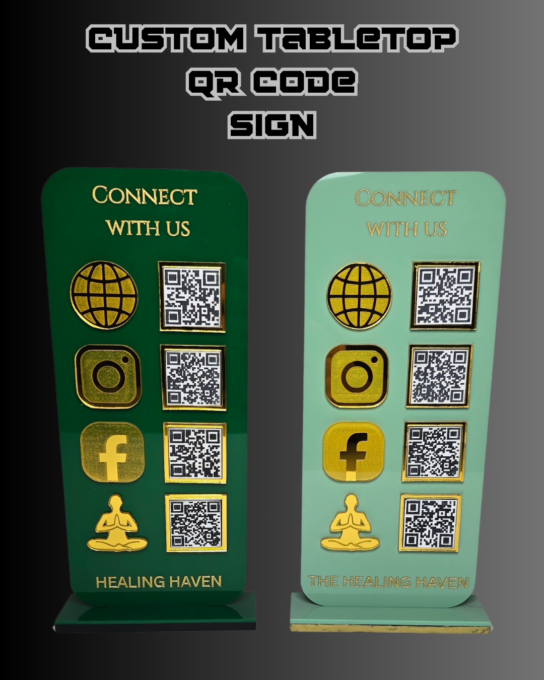 Custom Tabletop QR Code Sign