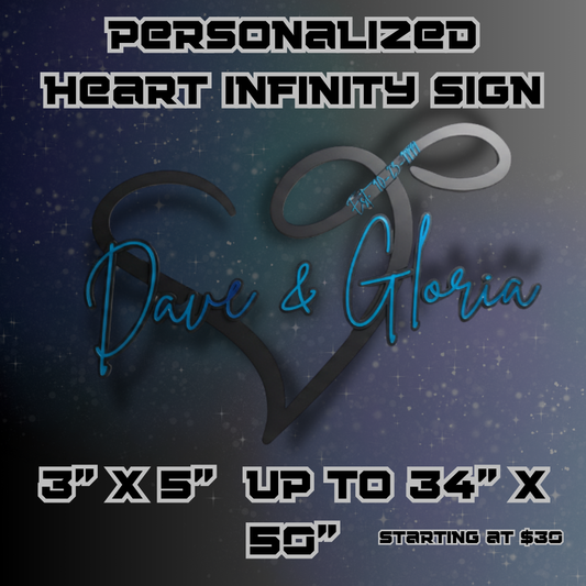 Personalized Heart Infinity Sign