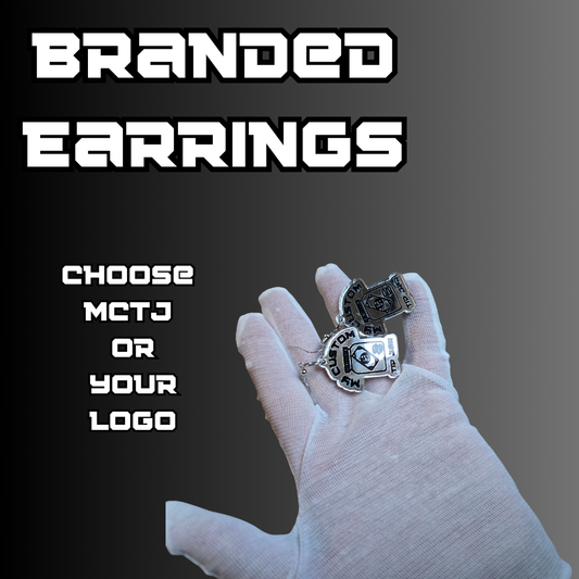Branded Earrings (MY CUSTOM TIP JAR LOGO OR YOUR LOGO)