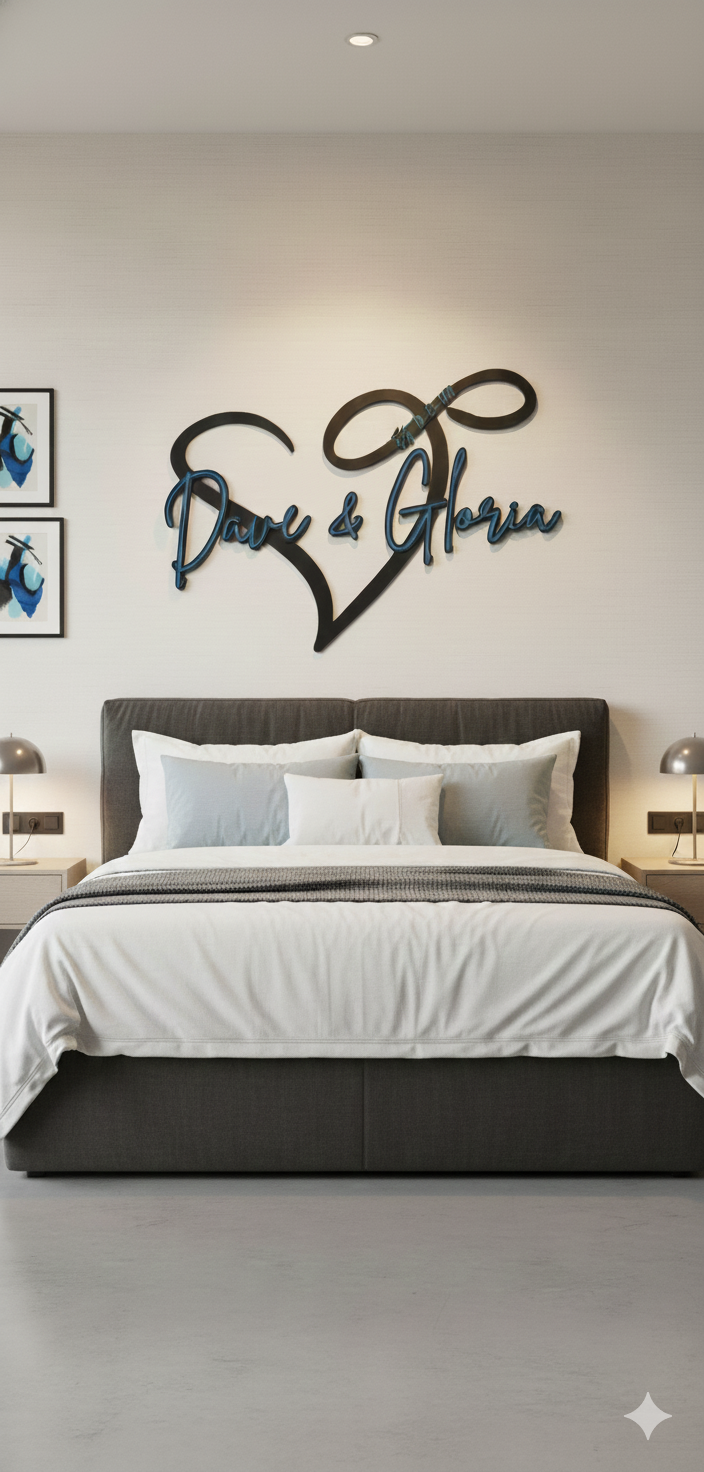 Personalized Heart Infinity Sign