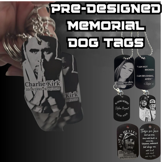 Pre-Designed Memorial Dog Tags
