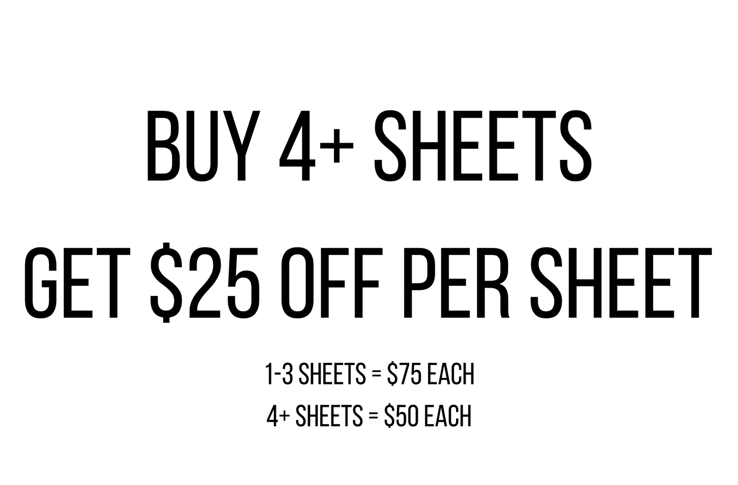 SALE! Fill the Sheet: Custom Acrylic Lettering