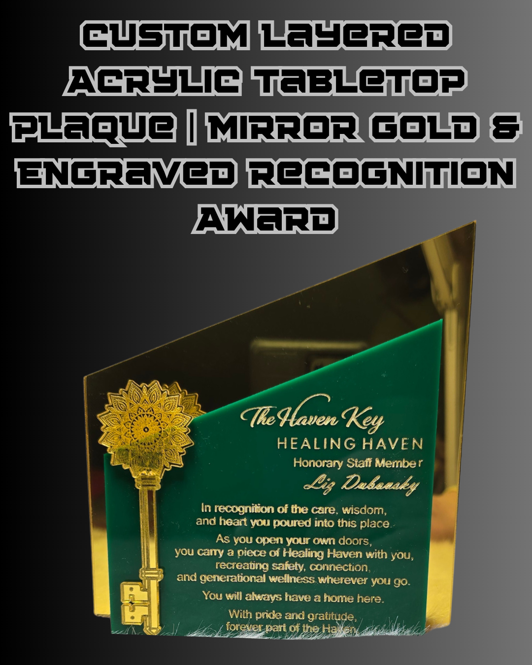 Custom Acrylic Recognition Plaque | Multi-Layer Sculpted Award