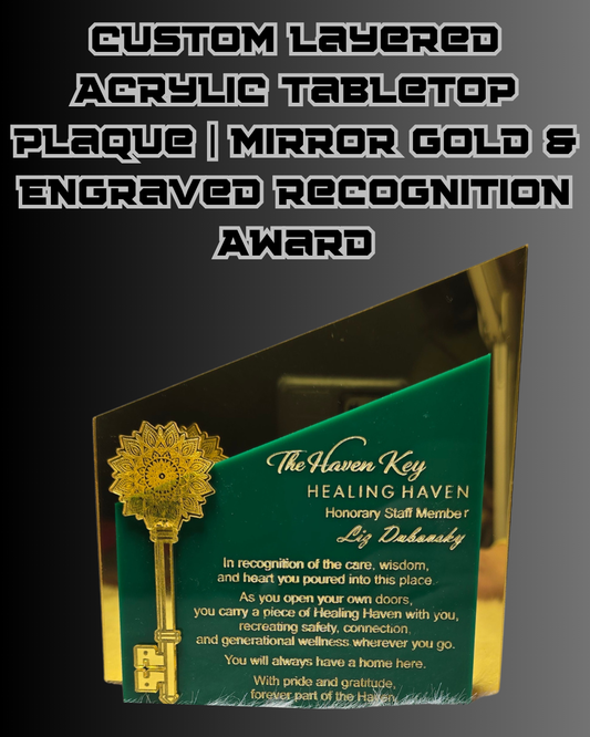 Custom Acrylic Recognition Plaque | Multi-Layer Sculpted Award