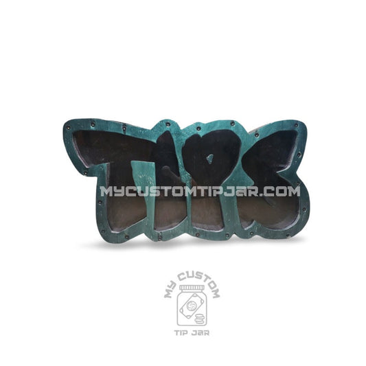 TIP JAR handmade wooden color shift green/purple, black with clear acrylic CUSTOM Tip Jar bartender food truck mua nail tech